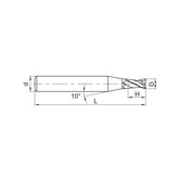 Solid carbide milling End mill Hard machining HM-2ES - Makotools Industrial Supply Tools for Metal Cutting